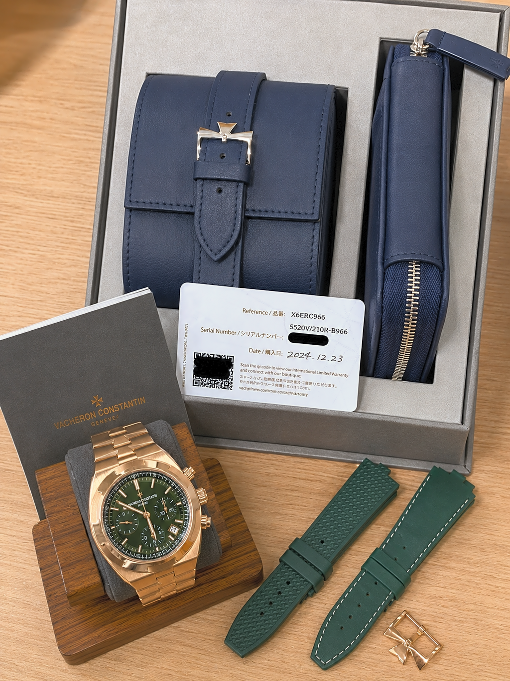 Vacheron Constantin Overseas Chronograph Pink Gold / Green
