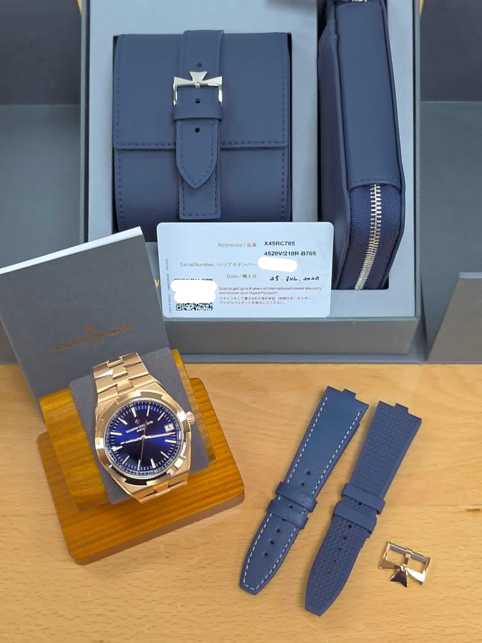Vacheron Constantin Overseas Date Pink Gold / Blue