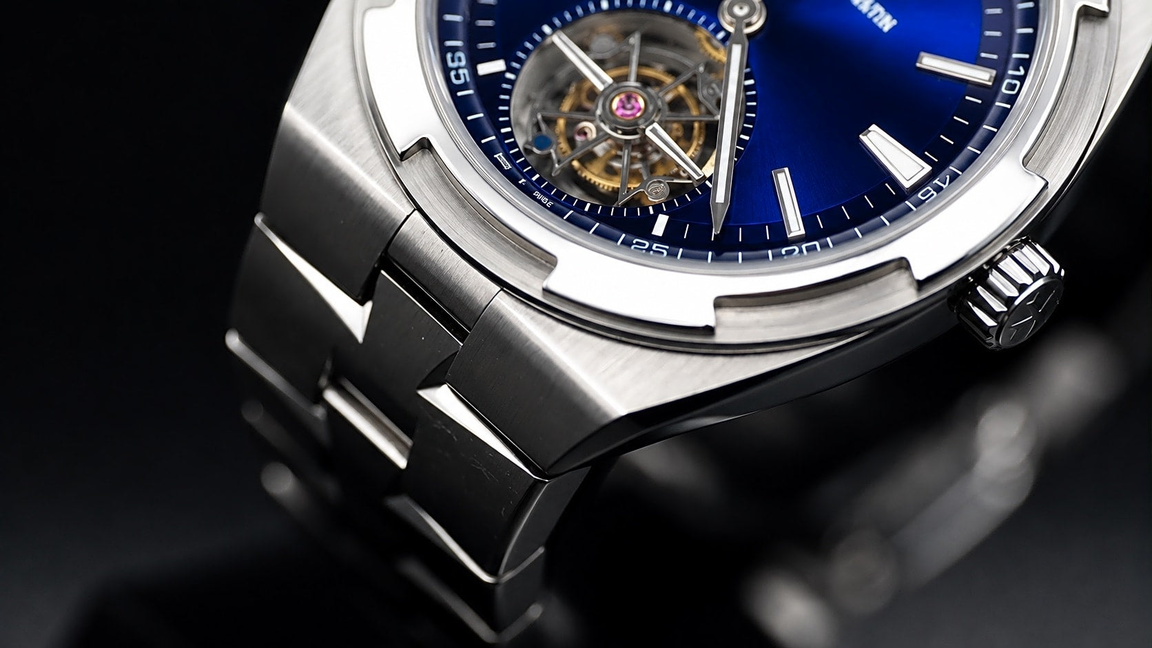 Vacheron Constantin Overseas Tourbillon Stainless Steel / Blue