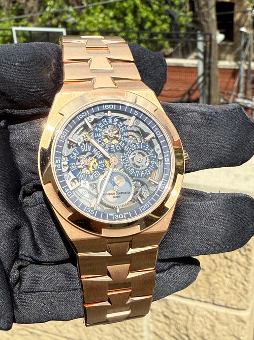 Vacheron Constantin Overseas Ultra-Thin Perpetual Calendar Pink Gold / Skeleton / Bracelet 4300V/120R-B547
