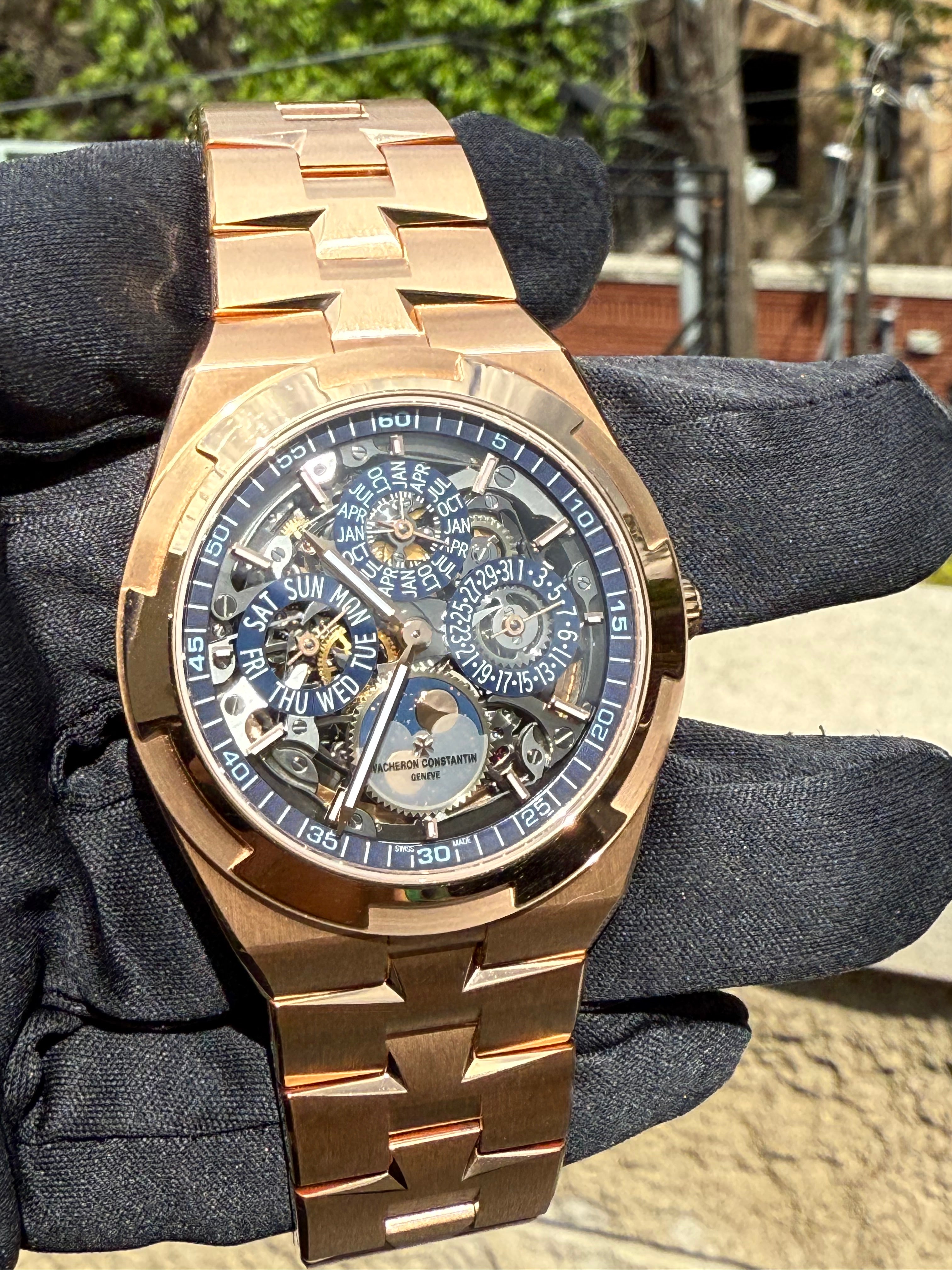 Vacheron Constantin Overseas Ultra-Thin Perpetual Calendar Pink Gold / Skeleton / Bracelet 4300V/120R-B547