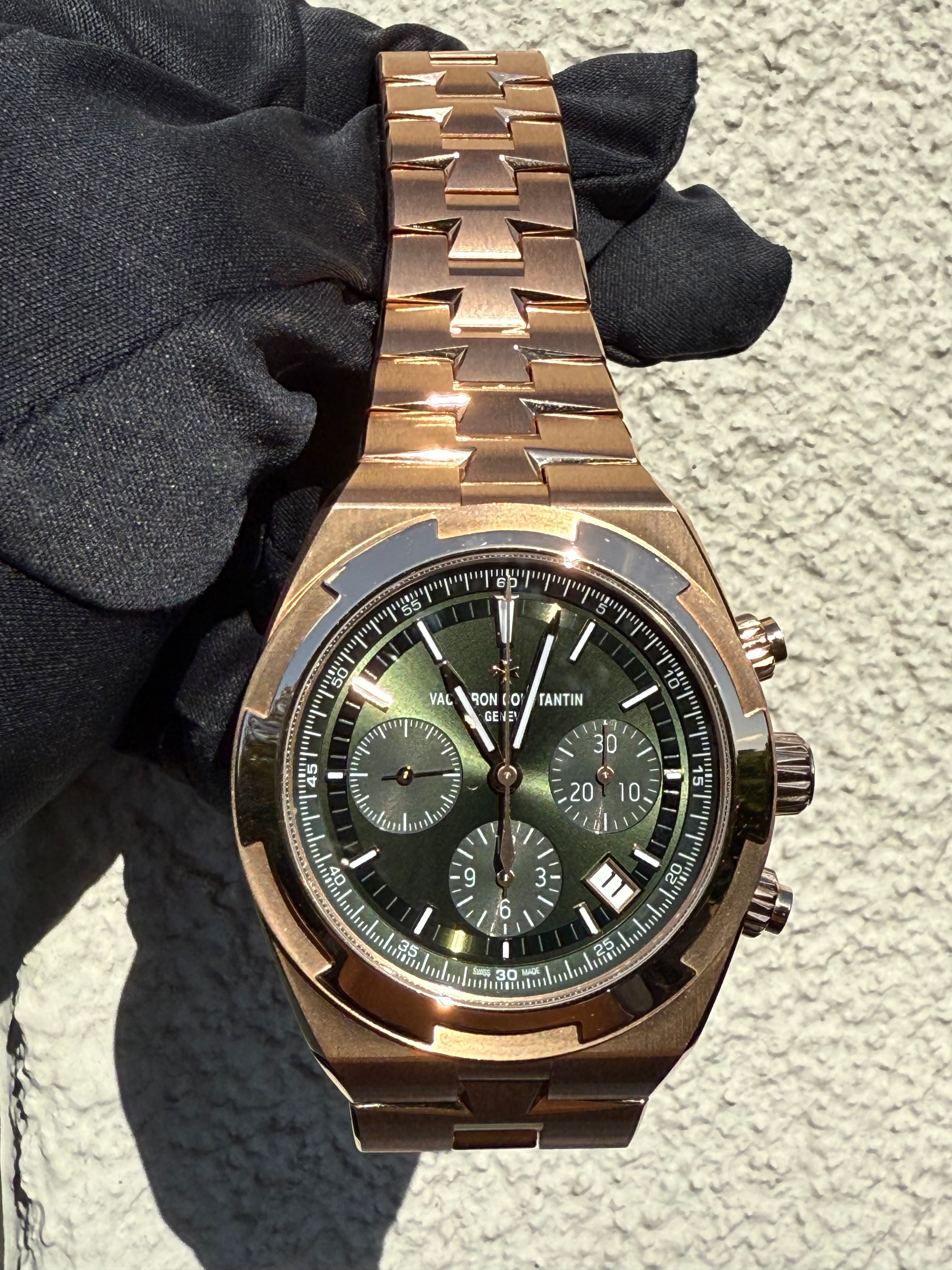 Vacheron Constantin Overseas Chronograph Pink Gold / Green 5520V/210R-B966