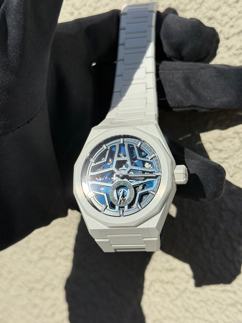 Zenith Defy Skyline Skeleton White Ceramic / Blue 49.9301.3620/79.I001