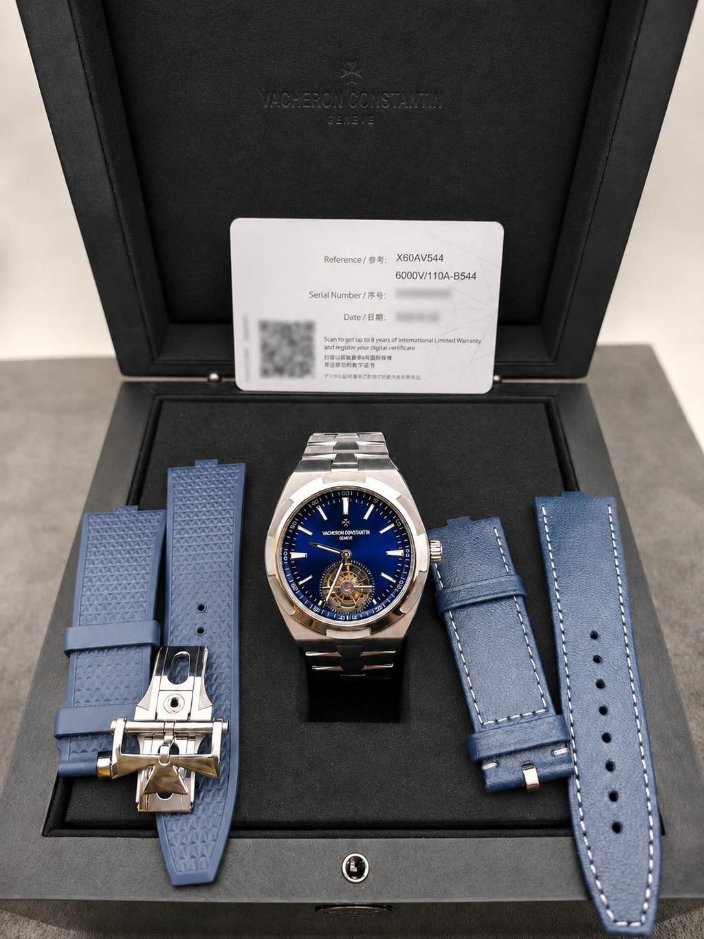 Vacheron Constantin Overseas Tourbillon Stainless Steel / Blue 6000V/110A-B544