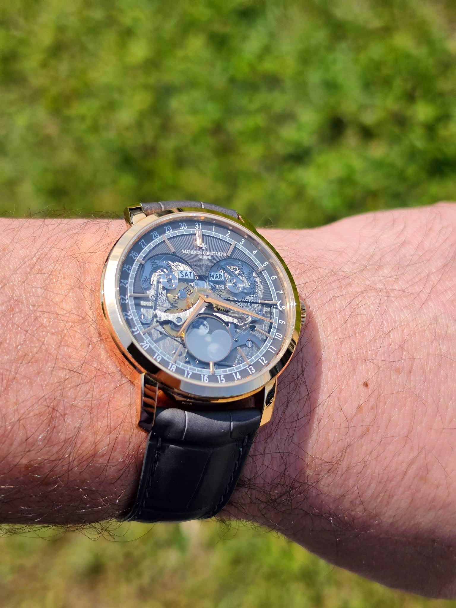 Vacheron Constantin Traditionnelle Complete Calendar Openface Pink Gold