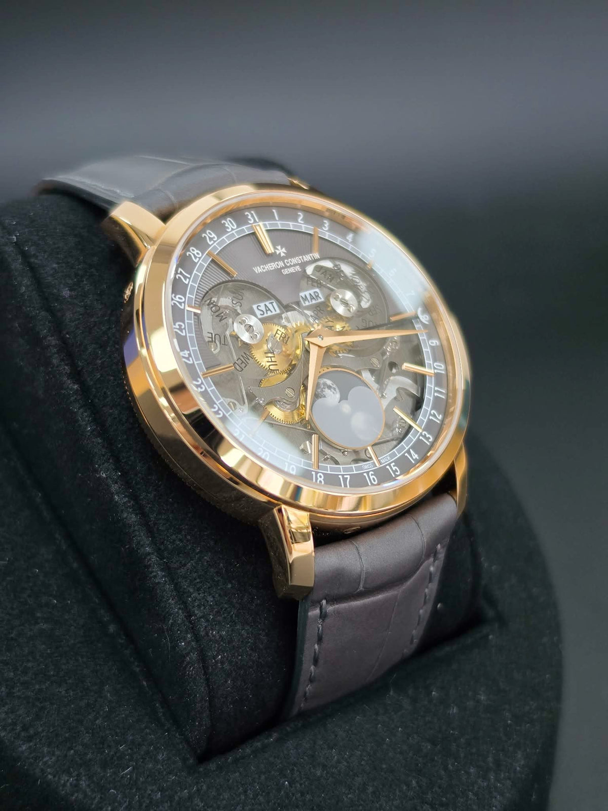 Vacheron Constantin Traditionnelle Complete Calendar Openface Pink Gold