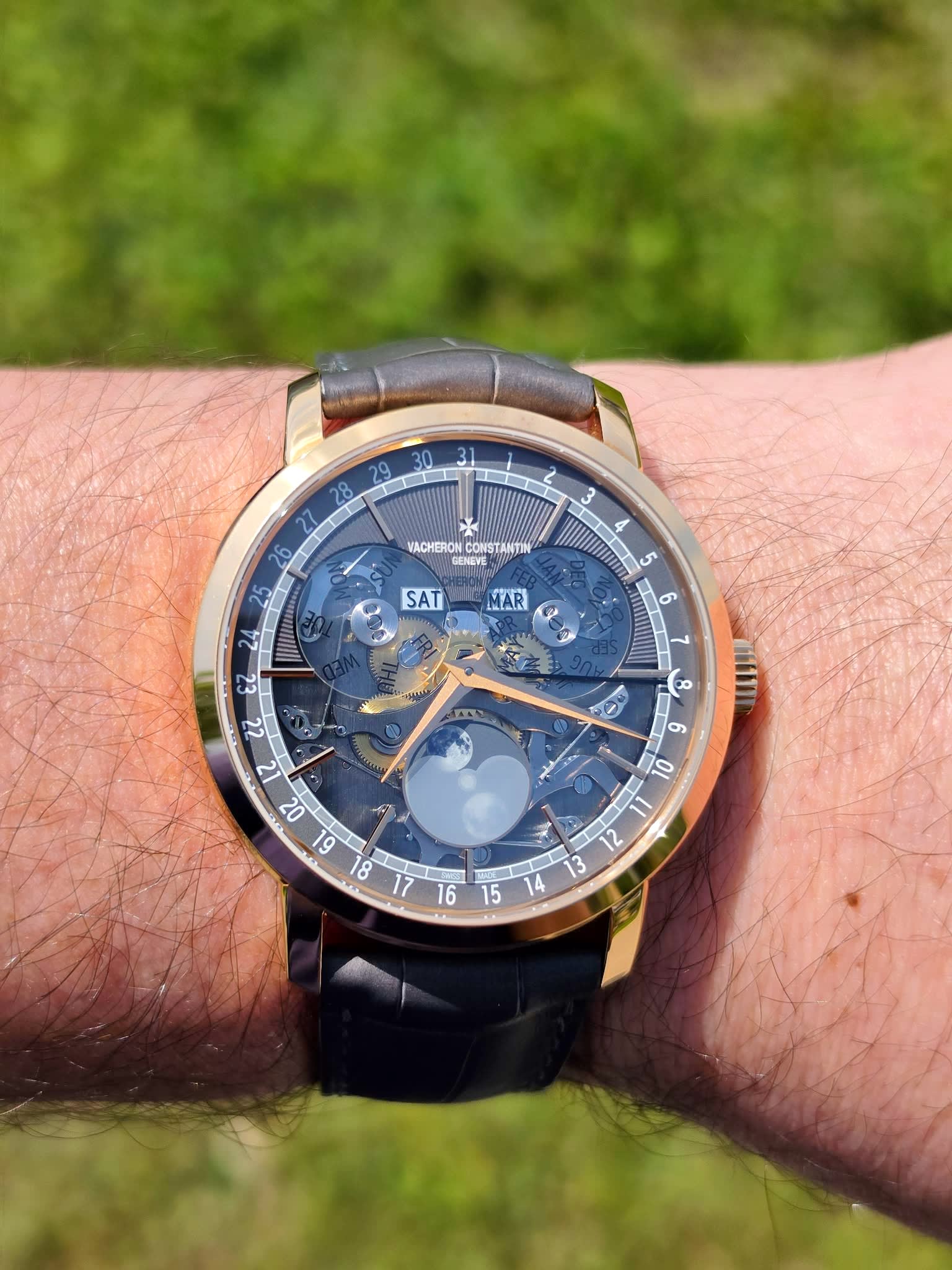 Vacheron Constantin Traditionnelle Complete Calendar Openface Pink Gold