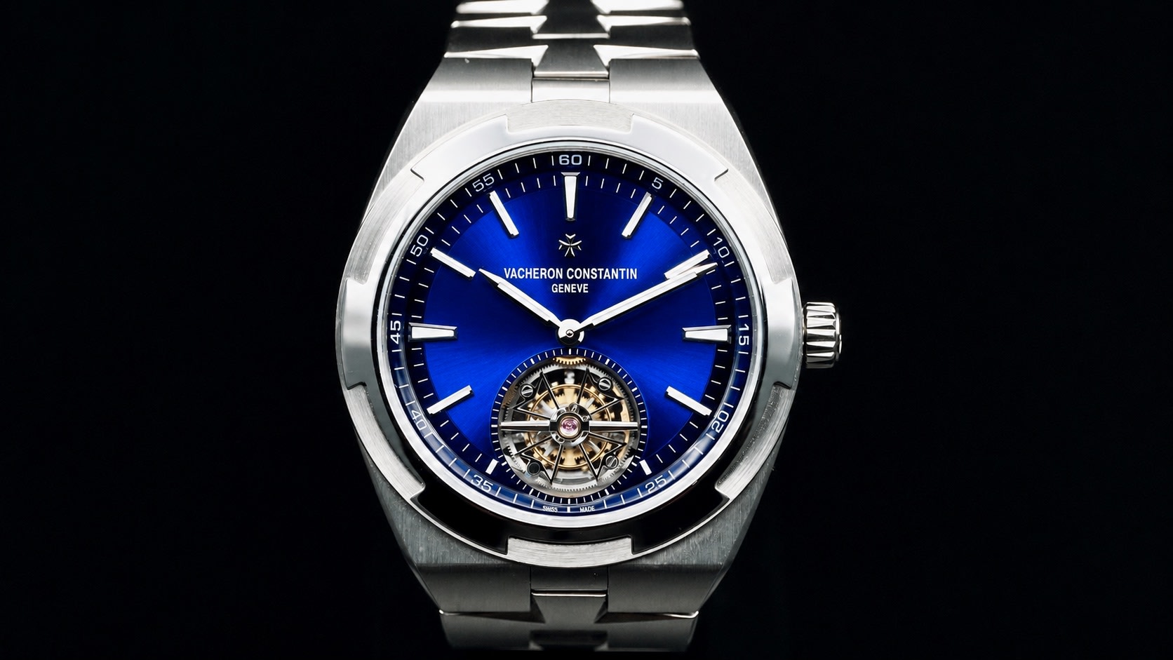Vacheron Constantin Overseas Tourbillon Stainless Steel / Blue