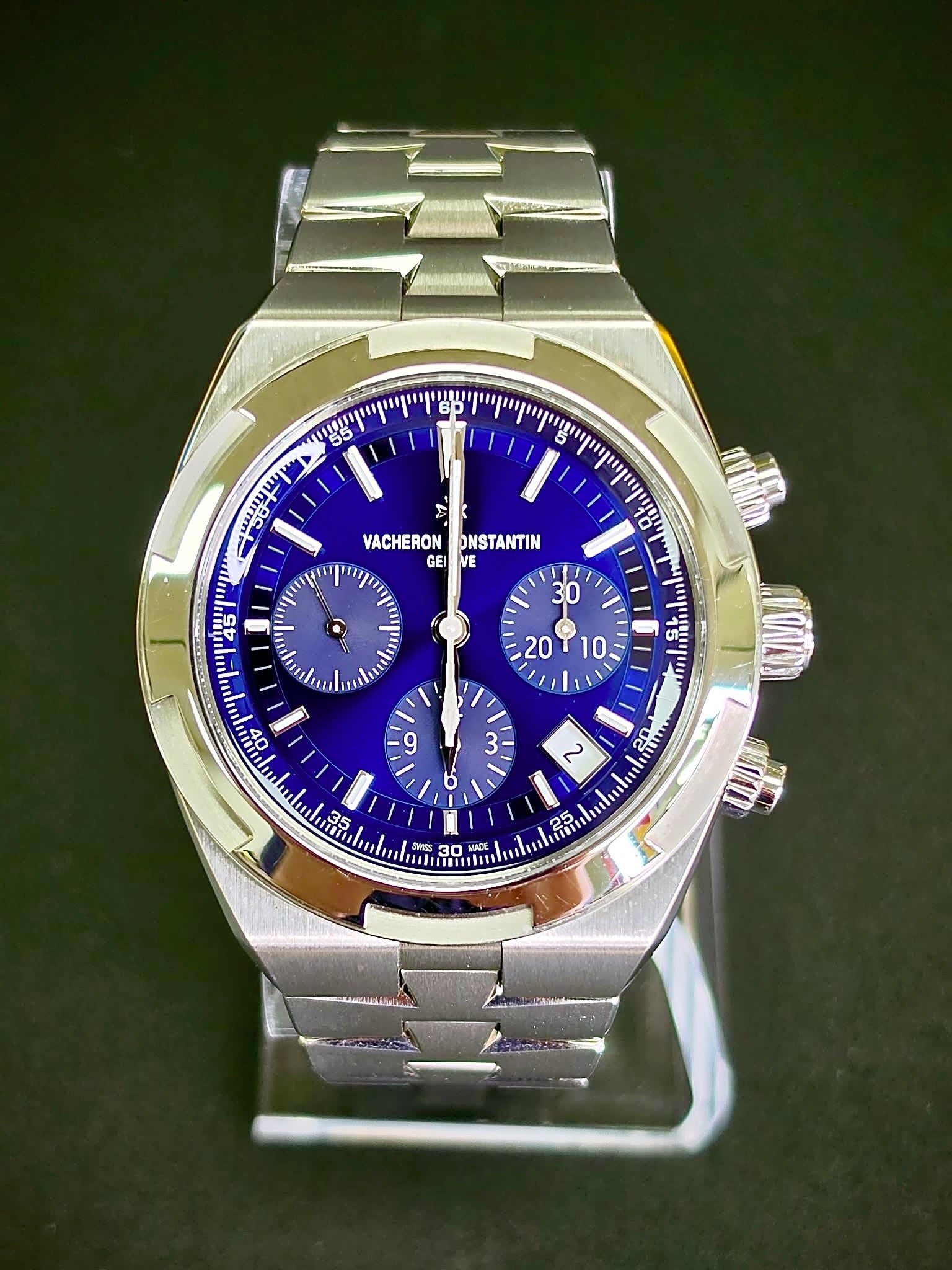 Vacheron Constantin Overseas Chronograph Stainless Steel / Blue