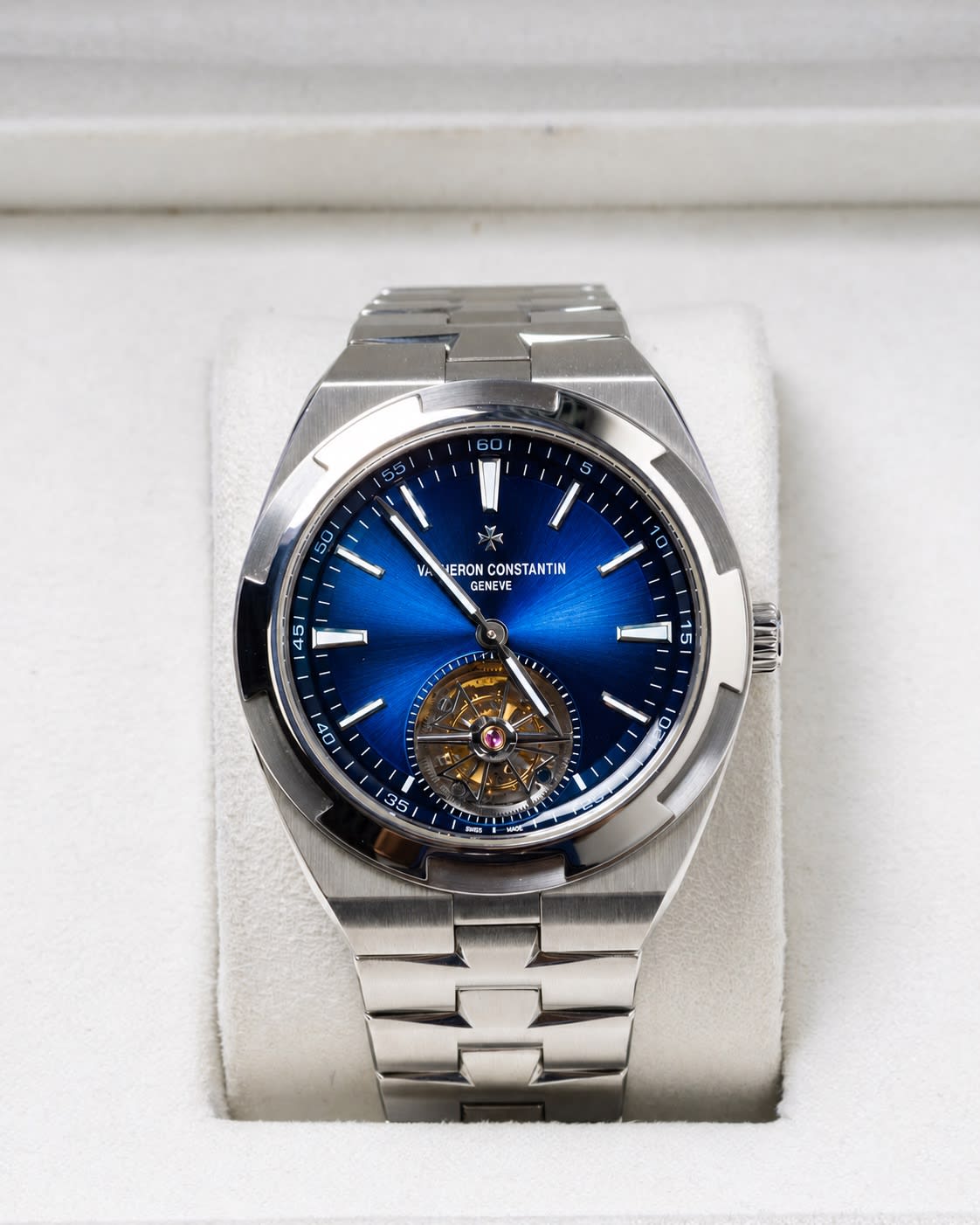 Vacheron Constantin Overseas Tourbillon Stainless Steel / Blue 6000V/110A-B544