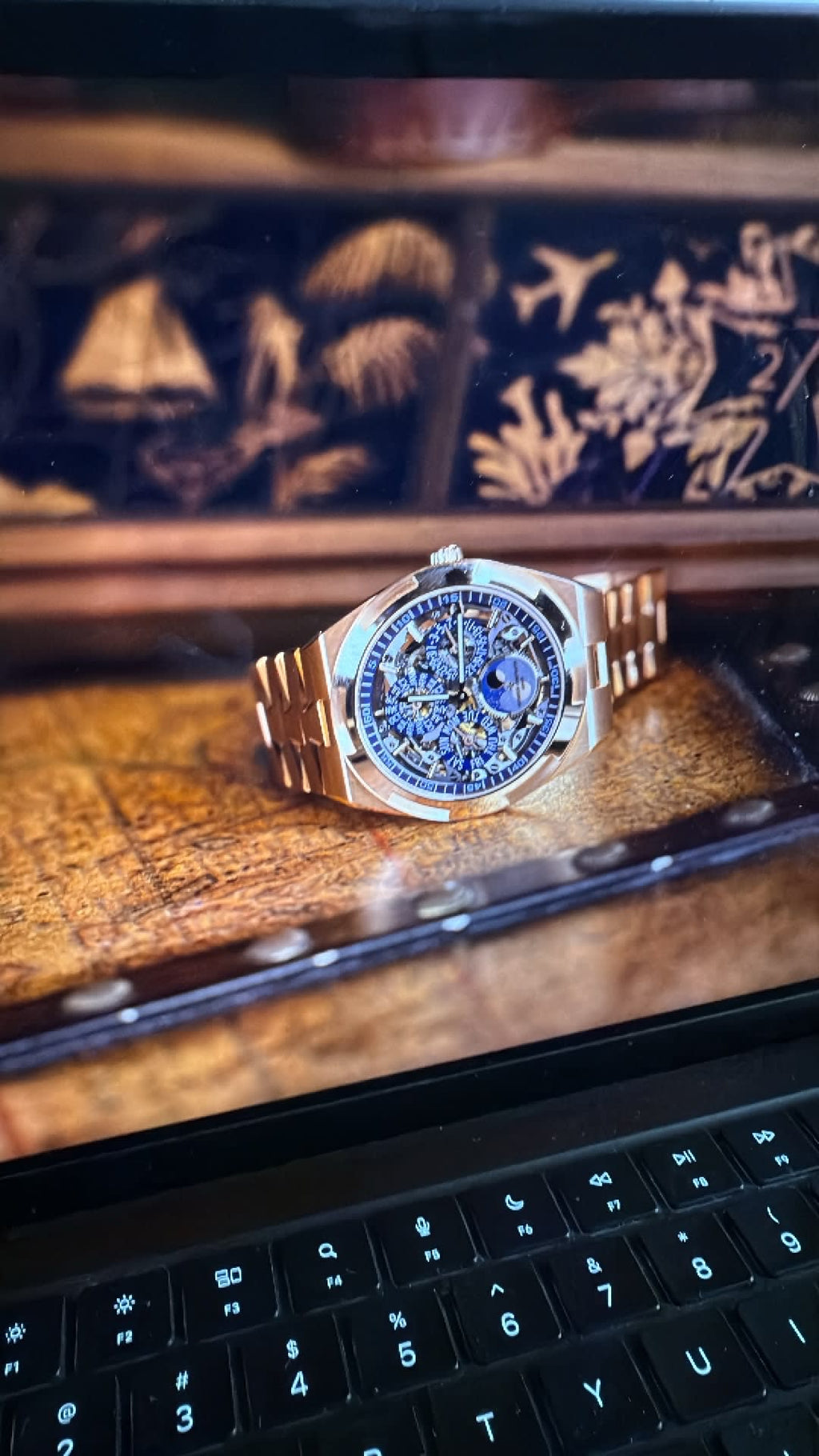 Vacheron Constantin Overseas Ultra-Thin Perpetual Calendar Pink Gold / Skeleton / Bracelet 4300V/220R-B642