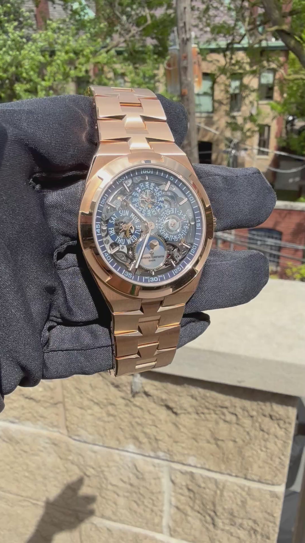 Vacheron Constantin Overseas Ultra-Thin Perpetual Calendar Pink Gold / Skeleton / Bracelet 4300V/120R-B547
