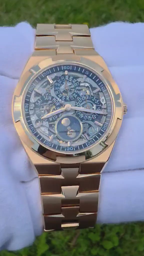 Vacheron Constantin Overseas Ultra-Thin Perpetual Calendar Pink Gold / Skeleton / Bracelet 4300V/220R-B642