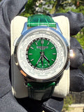 Patek Philippe Complications World Time Chronograph 5930 Platinum / Green 5930P-001