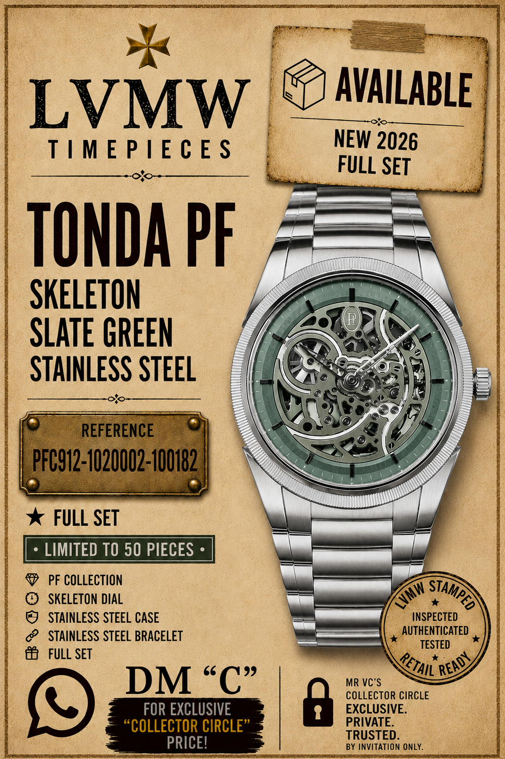 Parmigiani Fleurier Tonda Skeleton Slate Green PFC912-1020002-100182